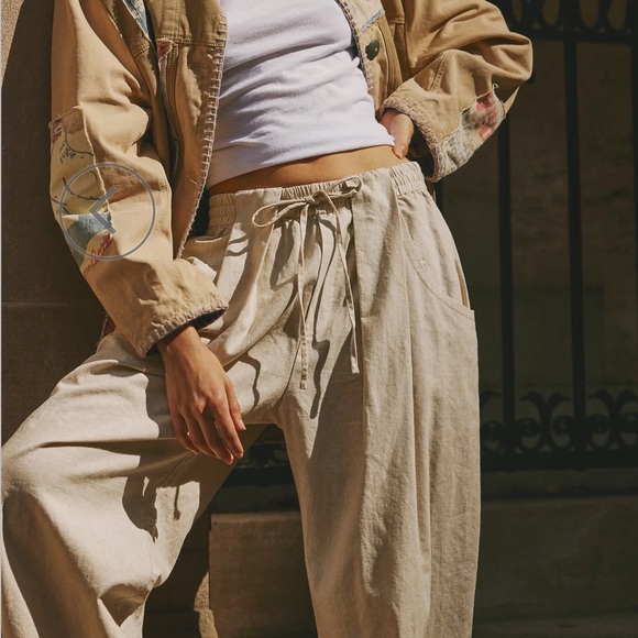 Free people Chambers laidback pull-on pants (summer sand) - Picture 3 of 6